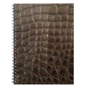 Cuaderno Cuero de caimanes marrón auténtico, cerca para mos