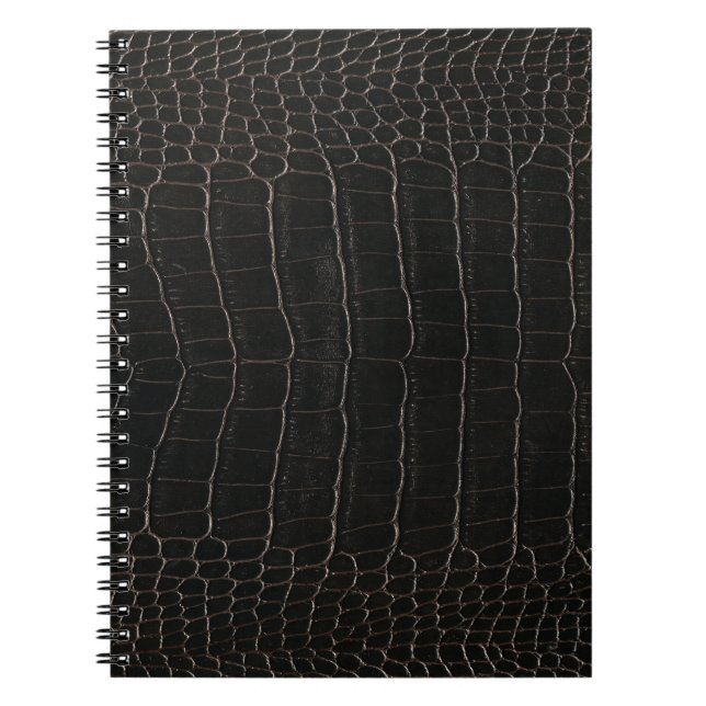 Cuaderno Cuero de cocodrilo lujoso: textura textil. (Frente)
