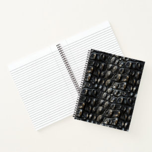 Cuaderno Cuero de cocodrilo negro