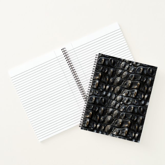 Cuaderno Cuero de cocodrilo negro (Interior)