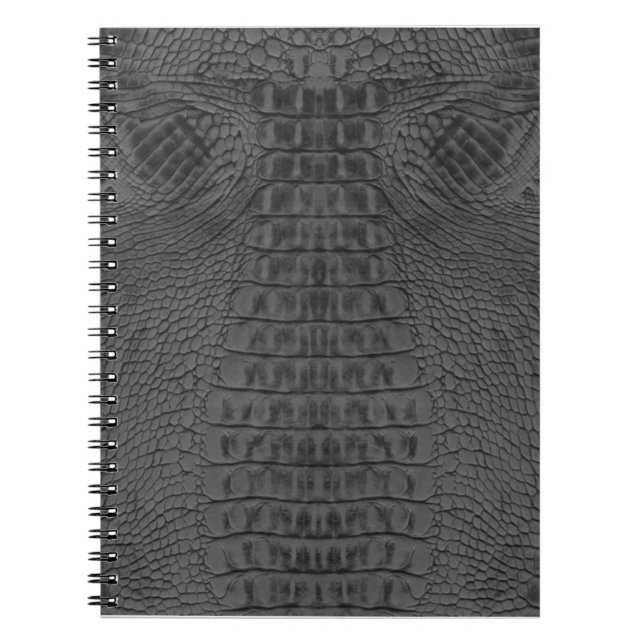 Cuaderno Cuero de cocodrilo negro (Frente)