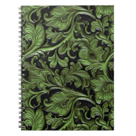 Cuaderno Cuero de herramientas verde de sabio antiguo