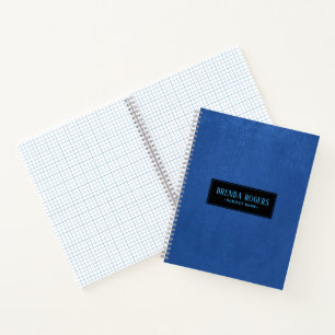 Cuaderno Cuero de imitación azul moderno