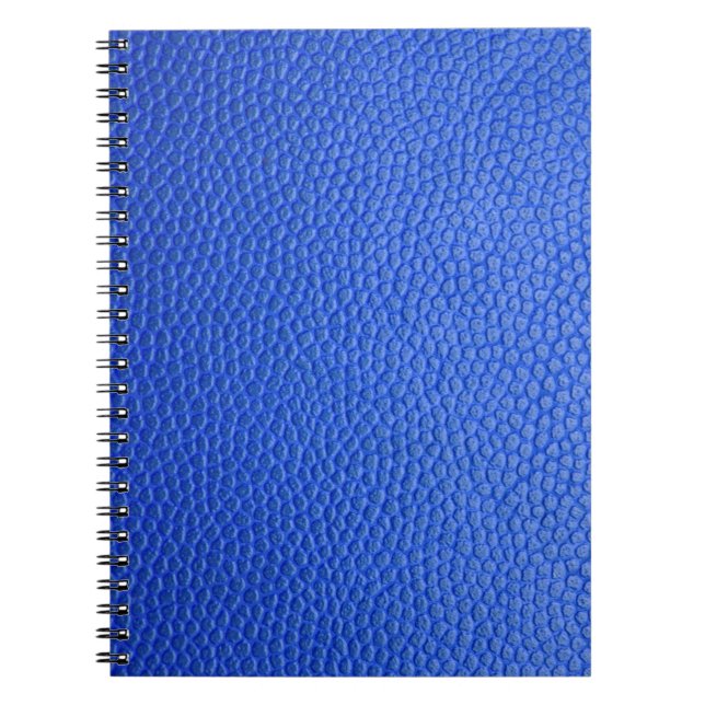 Cuaderno Cuero de piel azul textura (Frente)