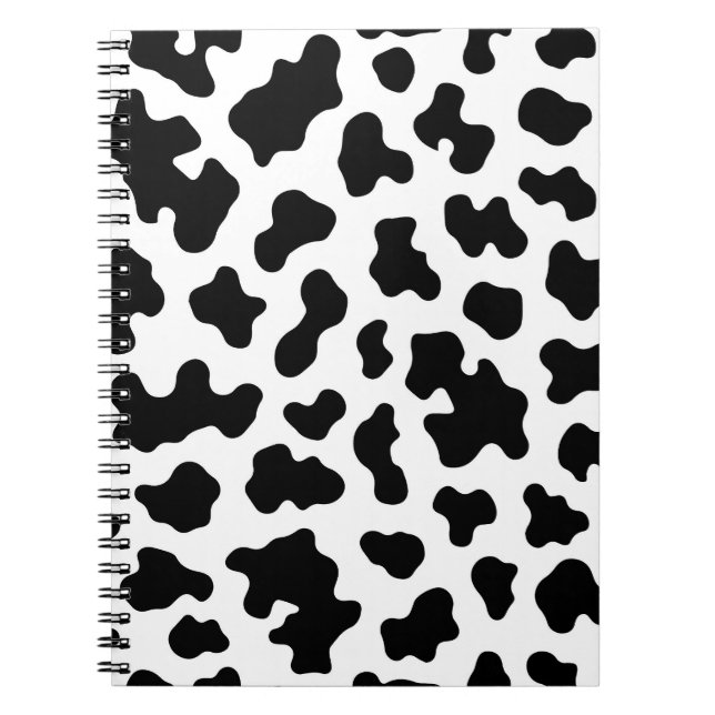Cuaderno Cuero de vaca estampado en negro y blanco (Frente)
