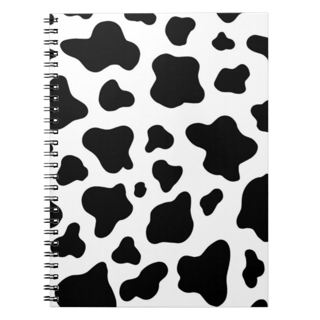 Cuaderno Cuero de vaca negro y blanco granja moderna rústic (Frente)