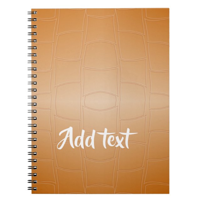 Cuaderno Cuero marrón texturizado (Frente)