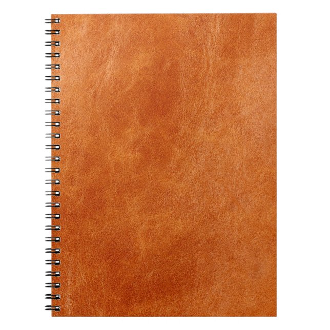 Cuaderno Cuero natural suave de jengibre rústico (Frente)