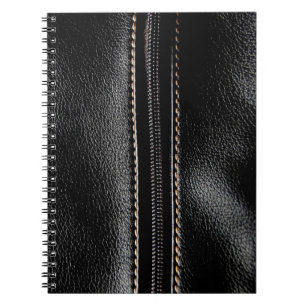 Cuaderno Cuero negro con la cremallera