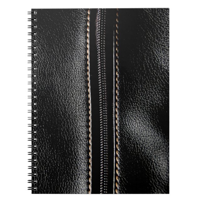 Cuaderno Cuero negro con la cremallera (Frente)