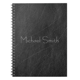 Cuaderno Cuero negro personalizado