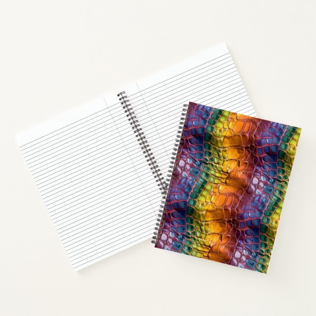 Cuaderno Cuero Reptil Arcoiris (Interior)
