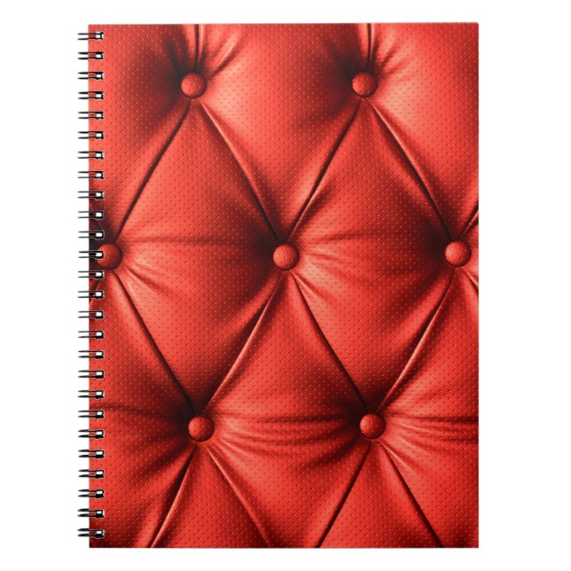 Cuaderno Cuero rojo, textura (Frente)