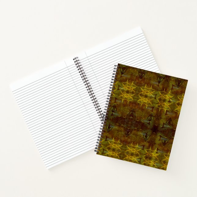 Cuaderno cuero simulado y costura de oro 001  (Interior)