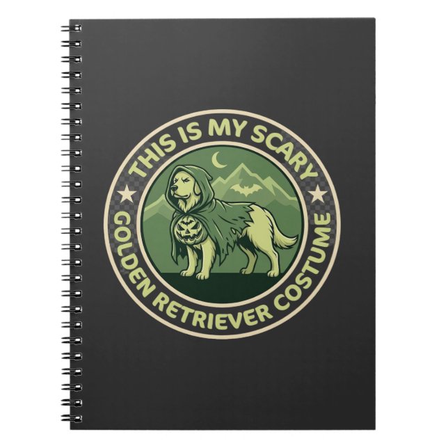 Cuaderno Cuervo de manzana de noche espeluznante Castillo e (Frente)