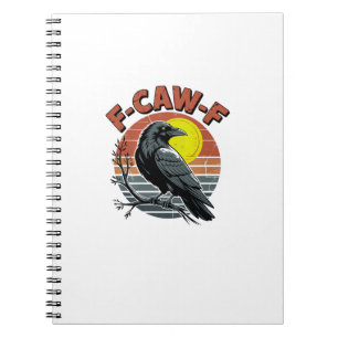 Cuaderno Cuervo Divertido F-Caw-F Diseño Retro Adulto Tri-B