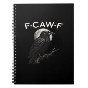 Cuaderno Cuervo divertido F-Caw-F Engranaje Cuervo divertid