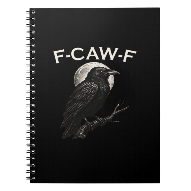 Cuaderno Cuervo divertido F-Caw-F Engranaje Cuervo divertid (Frente)