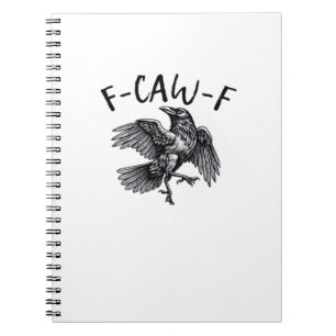 Cuaderno Cuervo divertido F Caw F gráfico vintage