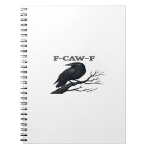 Cuaderno Cuervo F-Caw-F Divertido Gótico Luna Pájaro Noveda
