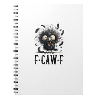 Cuaderno Cuervo F-Caw-F Pájaro Cuervo Divertido Tri-Blend
