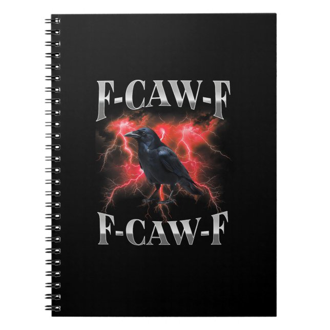 Cuaderno Cuervo F-Caw-F Pájaro Cuervo Mem Gótico (Frente)