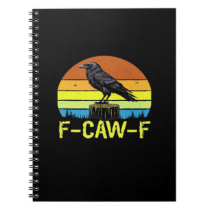 Cuaderno Cuervo F-Caw-F Pájaro Divertido Clásico Minimalist