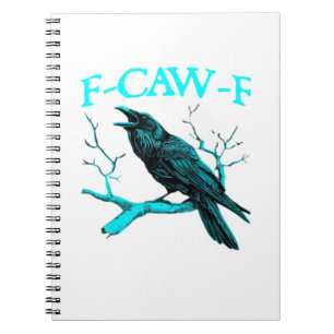 Cuaderno Cuervo F-Caw-F Pájaro Divertido Diseño Retro Creat
