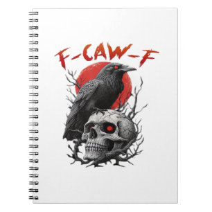 Cuaderno Cuervo, F-Caw-F Pájaro Divertido F-Caw-F Luna Góti