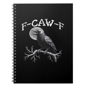 Cuaderno Cuervo F-Caw-F Pájaro Divertido Genial Único