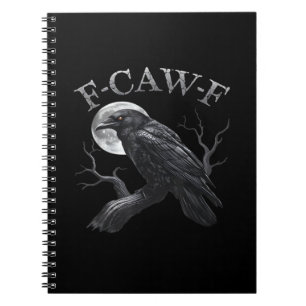 Cuaderno Cuervo F-Caw-F Pájaro Divertido Luna Gótica Humor
