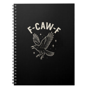 Cuaderno Cuervo F-Caw-F Pájaro Divertido Luna Gótico Humor