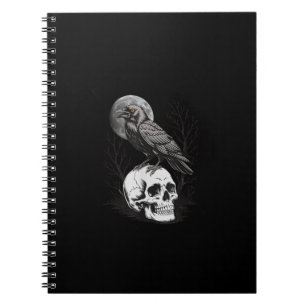 Cuaderno Cuervo, F-Caw-F Pájaro Divertido Luna Gótico Humor