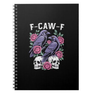 Cuaderno Cuervo F-Caw-F Pájaro Divertido Luna Gótico Humor 