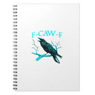 Cuaderno Cuervo F-Caw-F Pájaro Divertido Retro