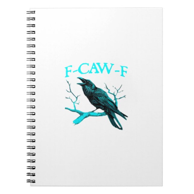 Cuaderno Cuervo F-Caw-F Pájaro Divertido Retro (Frente)