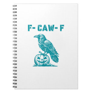 Cuaderno Cuervo gótico divertido F-Caw-F retro clásico