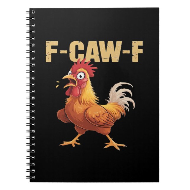 Cuaderno Cuervo gótico divertido humor F-Caw-F (Frente)