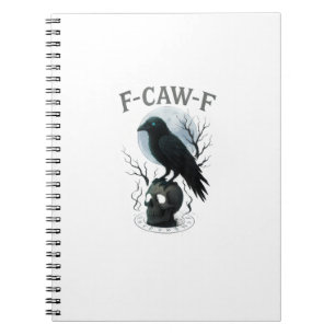 Cuaderno Cuervo gótico F graznido F cráneo de cuervo gráfic