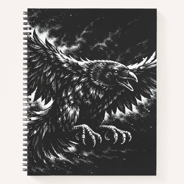 Cuaderno Cuervo gótico – por BurnsInHell (Anverso)