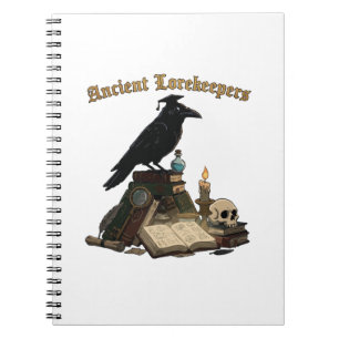Cuaderno Cuervo Guardian de Antiguos Conocimientos Dark A