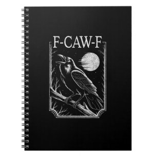 Cuaderno Cuervo minimalista F-Caw-F – Ave gótica retro dive