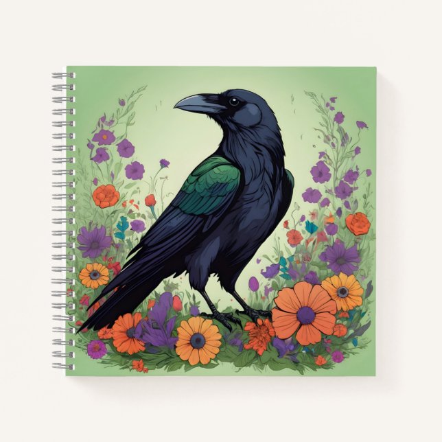 Cuaderno Cuervo negro hermoso (Anverso)