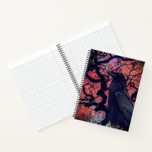 Cuaderno Cuervo Negro y Arce Japonés Retorcido