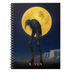 Cuaderno Cuervo Piernas Brillantes gótico Surrealista