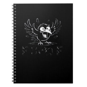 Cuaderno Cuervo, Retro F-Caw-F Pájaro Cuervo Divertido Cuer