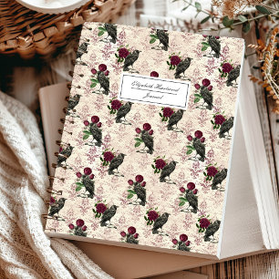 Cuaderno Cuervos y Rosas Personalizado Vintage Gótico