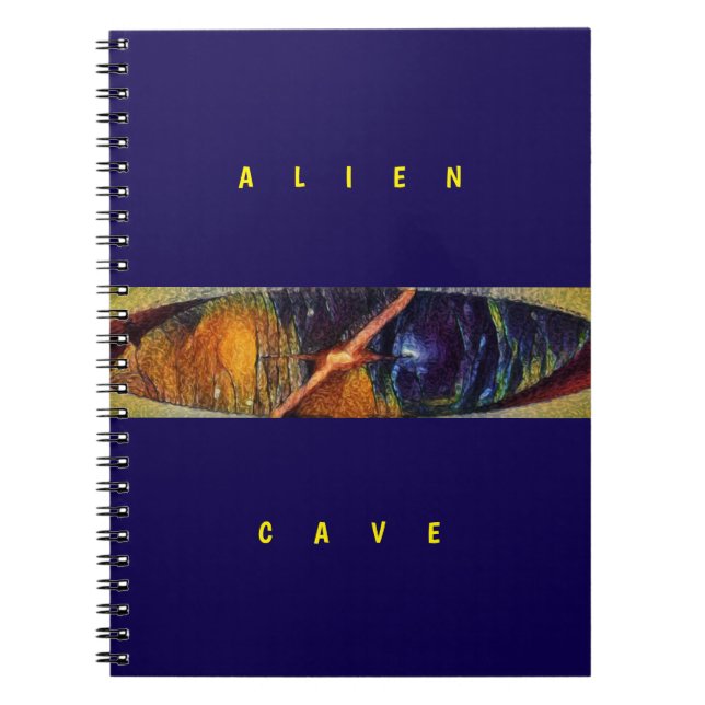 Cuaderno Cueva alienígena - Morado  (Frente)