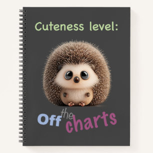 Cuaderno Cuidad de Hedgehog Nivel Cute Adorable Cita Gracio