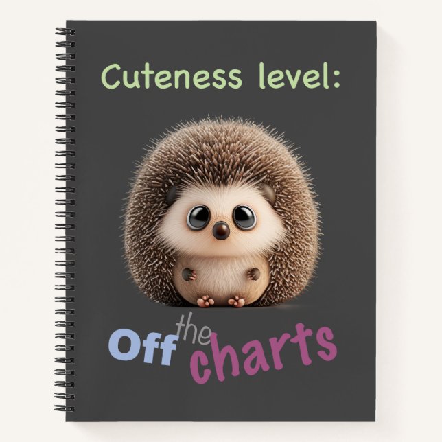 Cuaderno Cuidad de Hedgehog Nivel Cute Adorable Cita Gracio (Anverso)